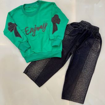 بلوز شلوار جین نگینی13920