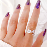 حلقه انگشتر گل جواهری