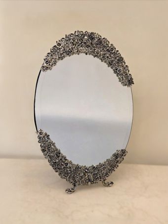 آینه بیضی گل ریز