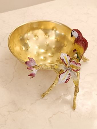 پیاله برنجی طوطی