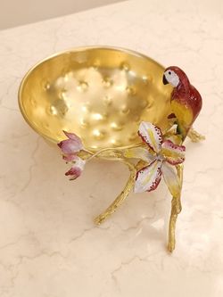 پیاله برنجی طوطی