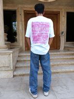 تیشرت لش پشت چاپ صورتی