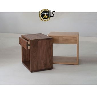 پاتختی تک کشو چوبی ساده رمانتیک دیزاین مدل واران