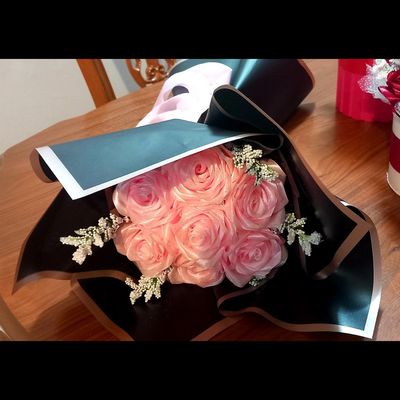 دسته گل صورتی