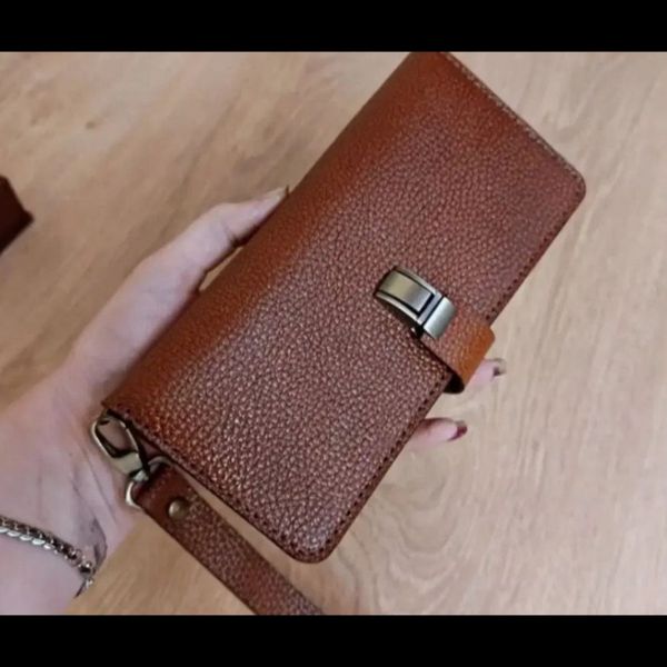 کیف پول دستی چرم طبیعی اسپورت