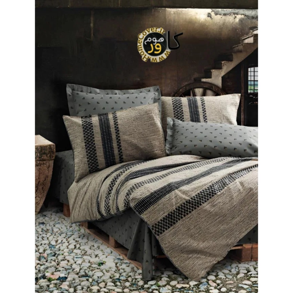 سرویس روتختی دو نفره CottonBox مدل آرلو براون چهارتکه