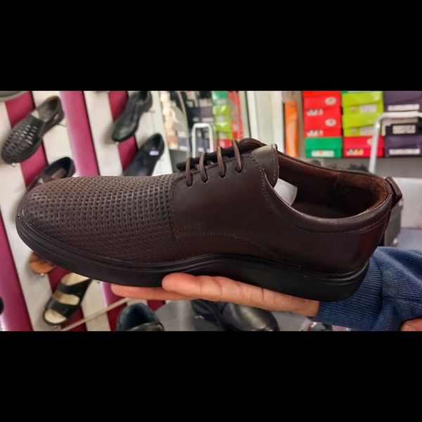 کفش مردانه تمام چرم طبیعی آفاق با زیره پی یو