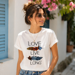 تیشرت طرح Love سفید