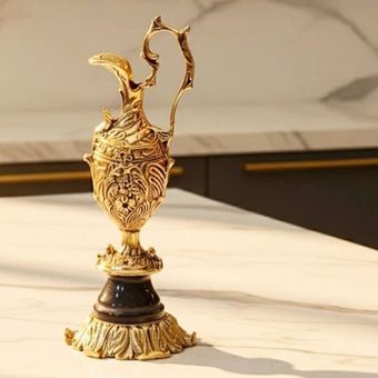 استند پارچ برنزی پایه سنگ مشکی