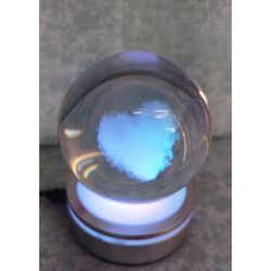 گوی کریستالی پایه لمسی طرح قلب سایز 8