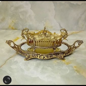 شکلات خوری برنزی مدل سینی دار جدید