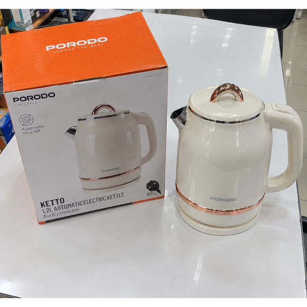 کتری برقی اتوماتیک Porodo Ketto مدل PD-LSTEK ظرفیت 1.2 لیتر و توان 1500 وات