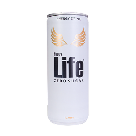 نوشابه انرژی زا بدون شکر هپی لایف - 250 میلی لیتر بسته 24 عددی