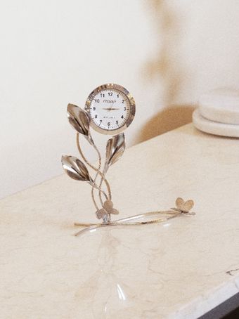 ساعت رومیزی شیپوری آبکاری