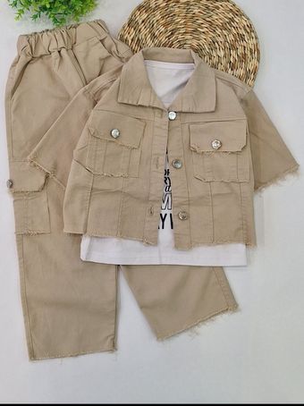 ست سه تیکه کتان کد2410