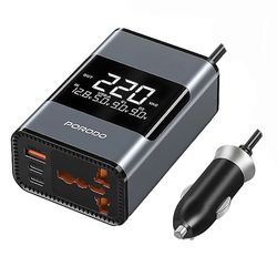 اینورتر فندکی خودرو مدل FWC067 با توان 200 وات و خروجی PD 36W