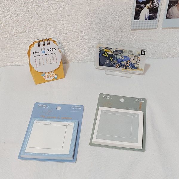 استیکی نوت پینترستی و مینیمال 60 برگ گربه و ماهی