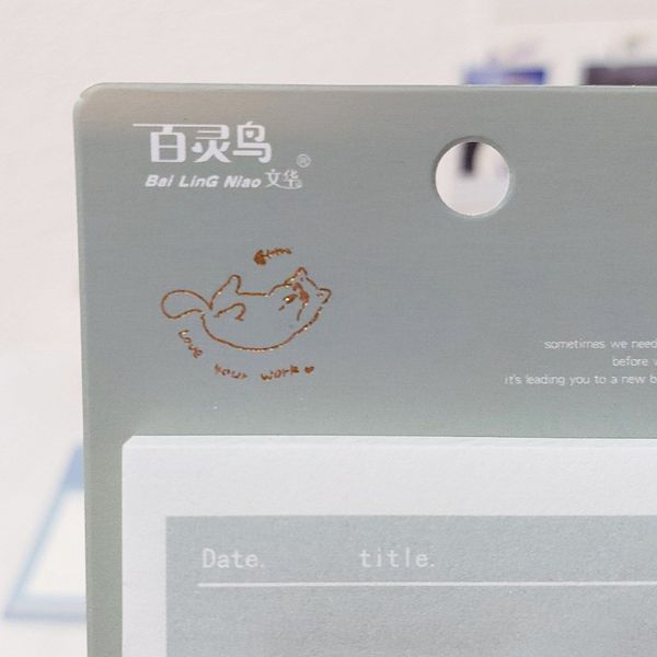 استیکی نوت پینترستی و مینیمال 60 برگ گربه و ماهی