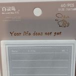 استیکی نوت پینترستی و مینیمال 60 برگ گربه و ماهی