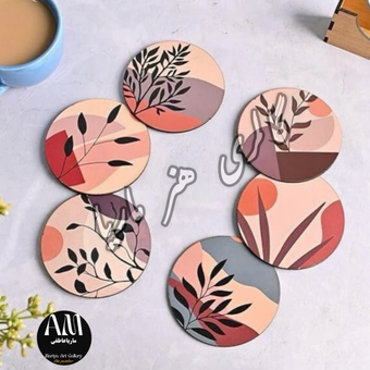 دیوارکوب فانتزی سفالی 6تکه نقاشی شده با رنگ آکرلیک کدمحصول 0104