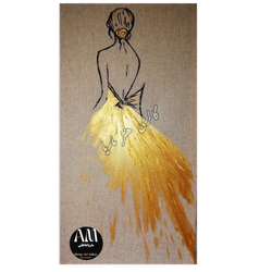 تابلو دکوراتیو مدرنیته با ورق طلا کد محصول 0101