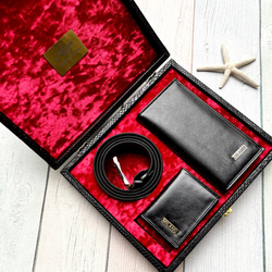 ست چرم طبیعی برند Milano مشکی