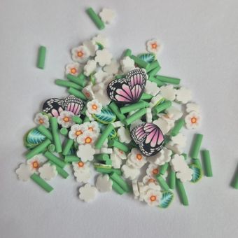 فیمو گل بابونه با پروانه 10 گرمی