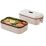 ظرف غذای برقی گرم‌کن پرودو Porodo اصل مدل PDLFSTL0376WH ظرفیت 900 میلی‌لیتر، مناسب محل کار و سفر