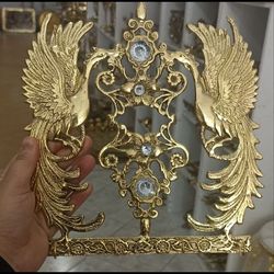 جا کلیدی برنزی مدل طاووس پرکار نگین دار