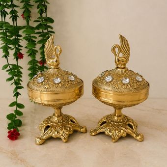 قندان برنزی مدل قو