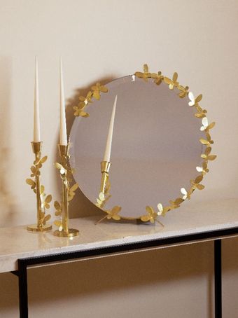 آینه شمعدان دایره پروانه مینیمال