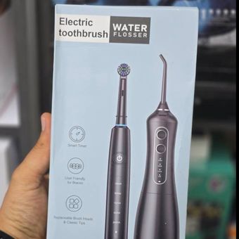 ست مسواک و واتر جت شارژی🔹 شامل مسواک برقی (Electric Toothbrush) و واترفلاسر (Water Flosser)📋