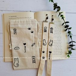 ست گربه ای گلدوزی شده