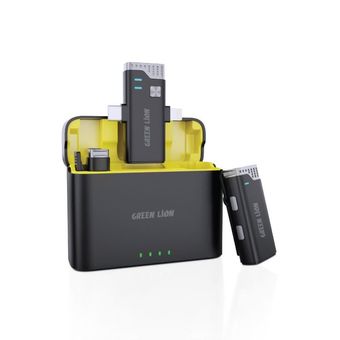 میکروفون یقه ای بیسیم 360 درجه گرین 2in1 مدل GN2IN1MIC360D  حرفه ای