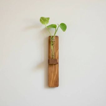 گلدان چوبی دیواری مدل چسب دار