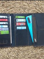 کیف پول و تلفن همراه  چرم سوگو سه لت قفل دار کد 423 دوخت ظریف دست دوز