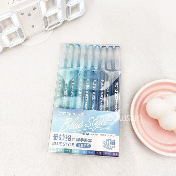 پک 9 عددی روان نویس لانگو طیف آبی