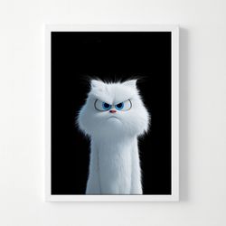 تابلو گربه سفید خاص کد 104