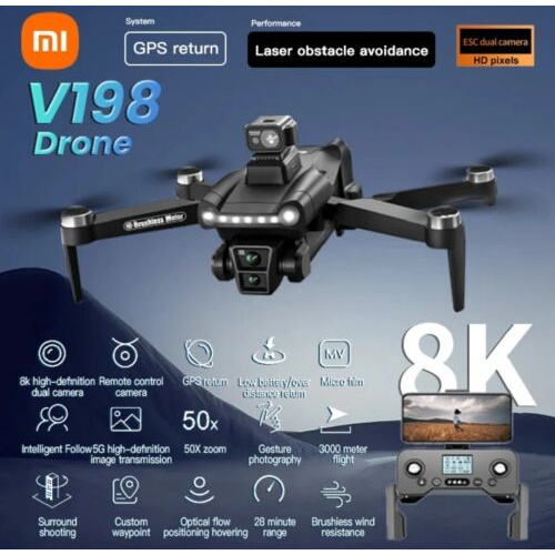 کوادکوپتر مدل V198 PRO سری جدید 2025