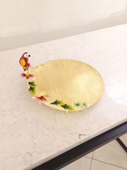 شیرینی خوری 20 سانت برنجی طوطی| مدل 1