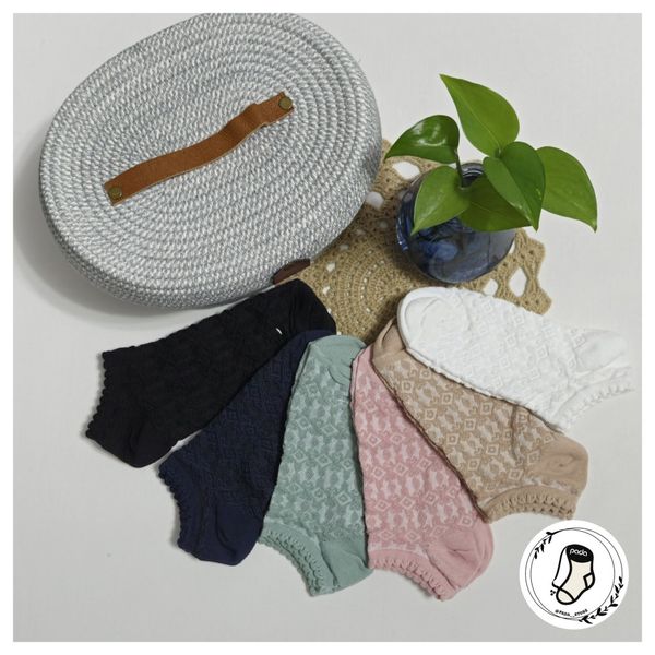 جوراب طرح برجسته توری دوزی