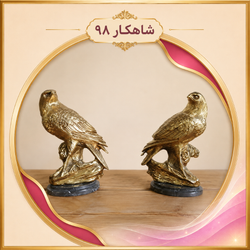 مجسمه شاهین برنزی چپ و راست جفتی رنگ استاندارد