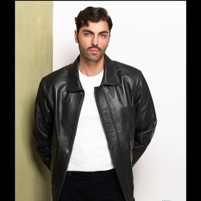 بامبر جکت چرم طبیعی مدل Feron