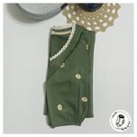 تیشرت آستین سه ربع گلدوزی یقه گیپوری