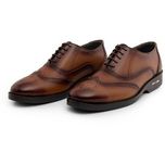 کفش چرم مردانه چرم مجلسی مدل بروژ در دو رنگ مشکی و قهوه ای