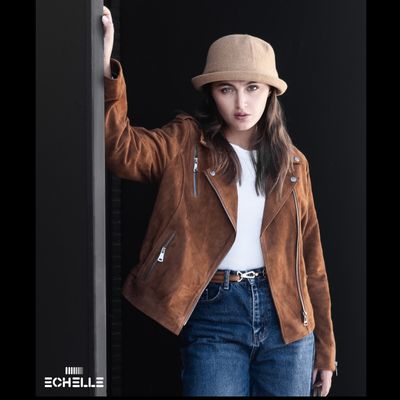 کت جیر و چرم طبیعی زنانه مدل Velaro