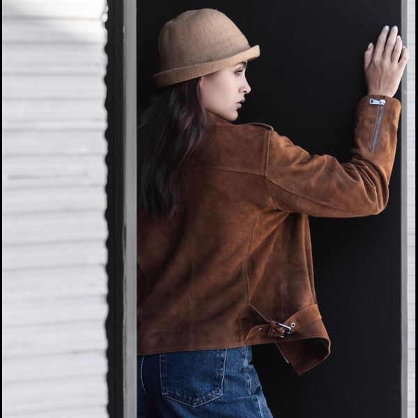 کت جیر و چرم طبیعی زنانه مدل Velaro