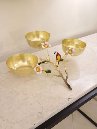 اردور خوری سه تایی دالبر طوطی برنجی | مدل 1