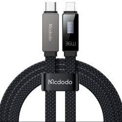 کابل شارژ و انتقال داده مک‌دودو LED Display مدل CA4960 – LED Display 36W USB-C to Lightning Data Cable 1.2m