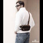 کراس بادی چرم طبیعی مردانه مدل Rivano